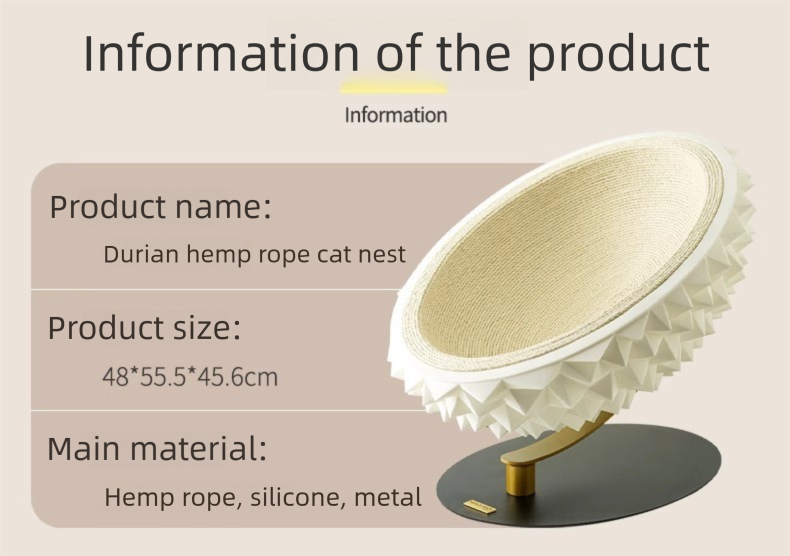 Durian Cat Nest & Sisal Woven Cat Scratching Board