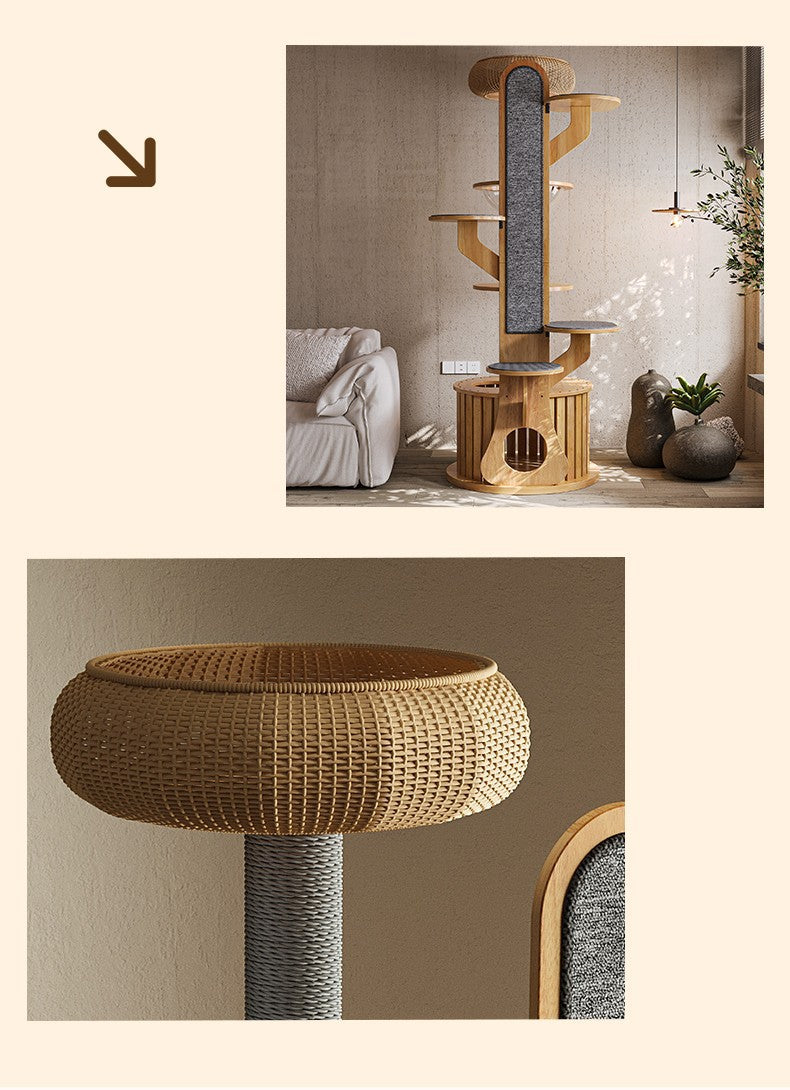 Large Multi-layer Cat Tree Toy Integrated Cat Climbing Frame