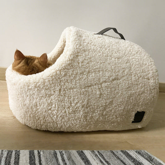 Lamb Wool Cat Bed