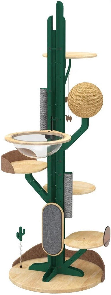 Cactus Solid Wood Cat Nest Tree