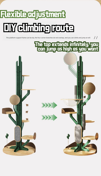 Cactus Solid Wood Cat Nest Tree
