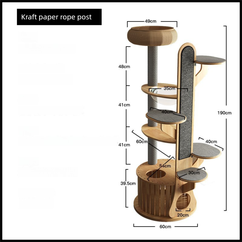Large Multi-layer Cat Tree Toy Integrated Cat Climbing Frame