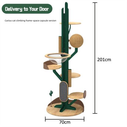 Cactus Solid Wood Cat Nest Tree