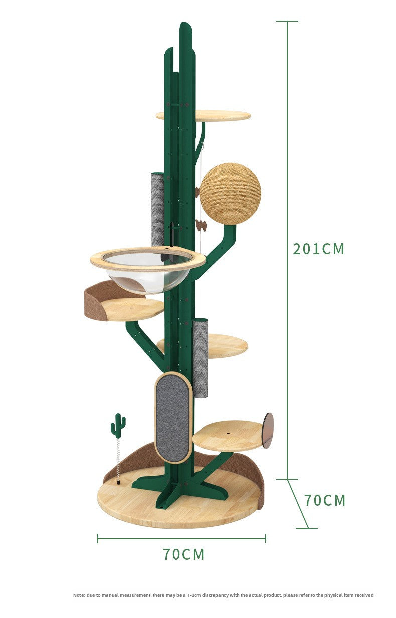Cactus Solid Wood Cat Nest Tree
