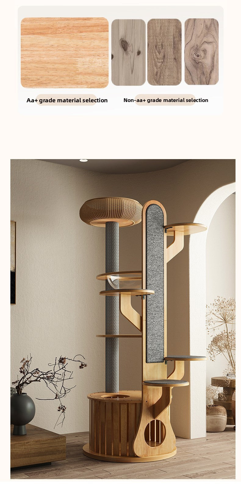 Large Multi-layer Cat Tree Toy Integrated Cat Climbing Frame