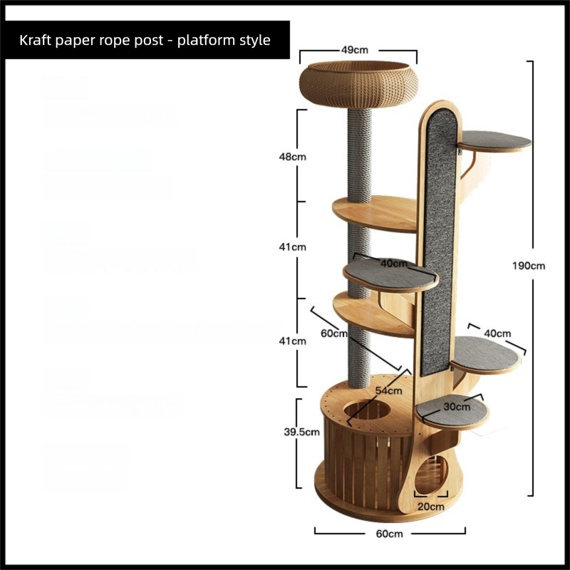 Large Multi-layer Cat Tree Toy Integrated Cat Climbing Frame