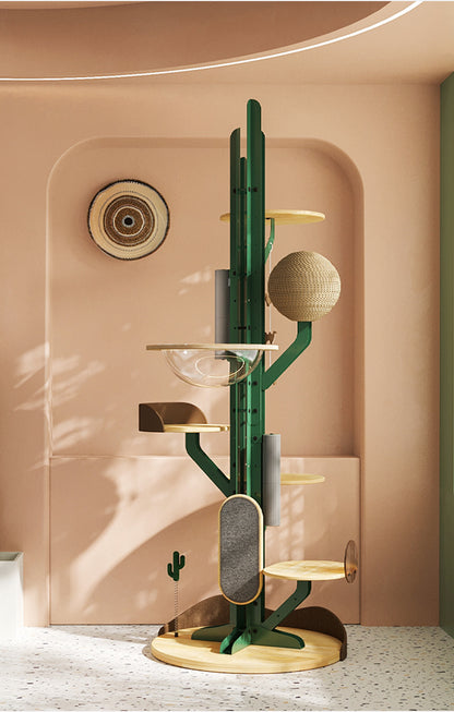 Cactus Solid Wood Cat Nest Tree